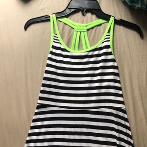 stripped black dress